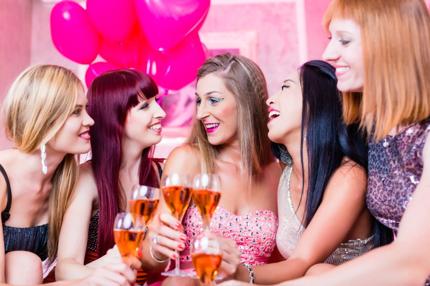 Girls partying in night club